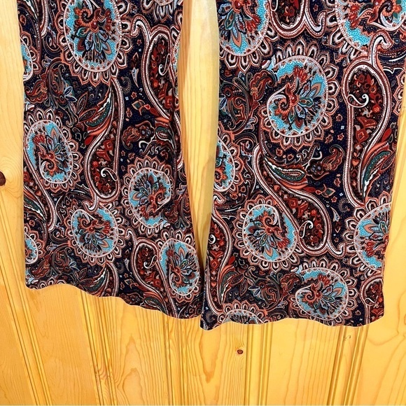 Veronica M Paisley Wide Leg Pants Sz-M - Picture 7 of 8